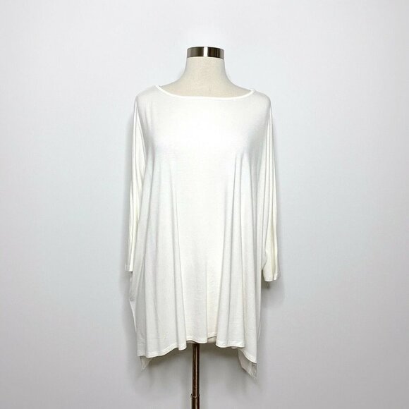CYRUS Top Women XL Cream Ivory Flowy Dolman Sleeve - Picture 1 of 6